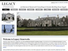 Tablet Screenshot of legacystoneworks.com